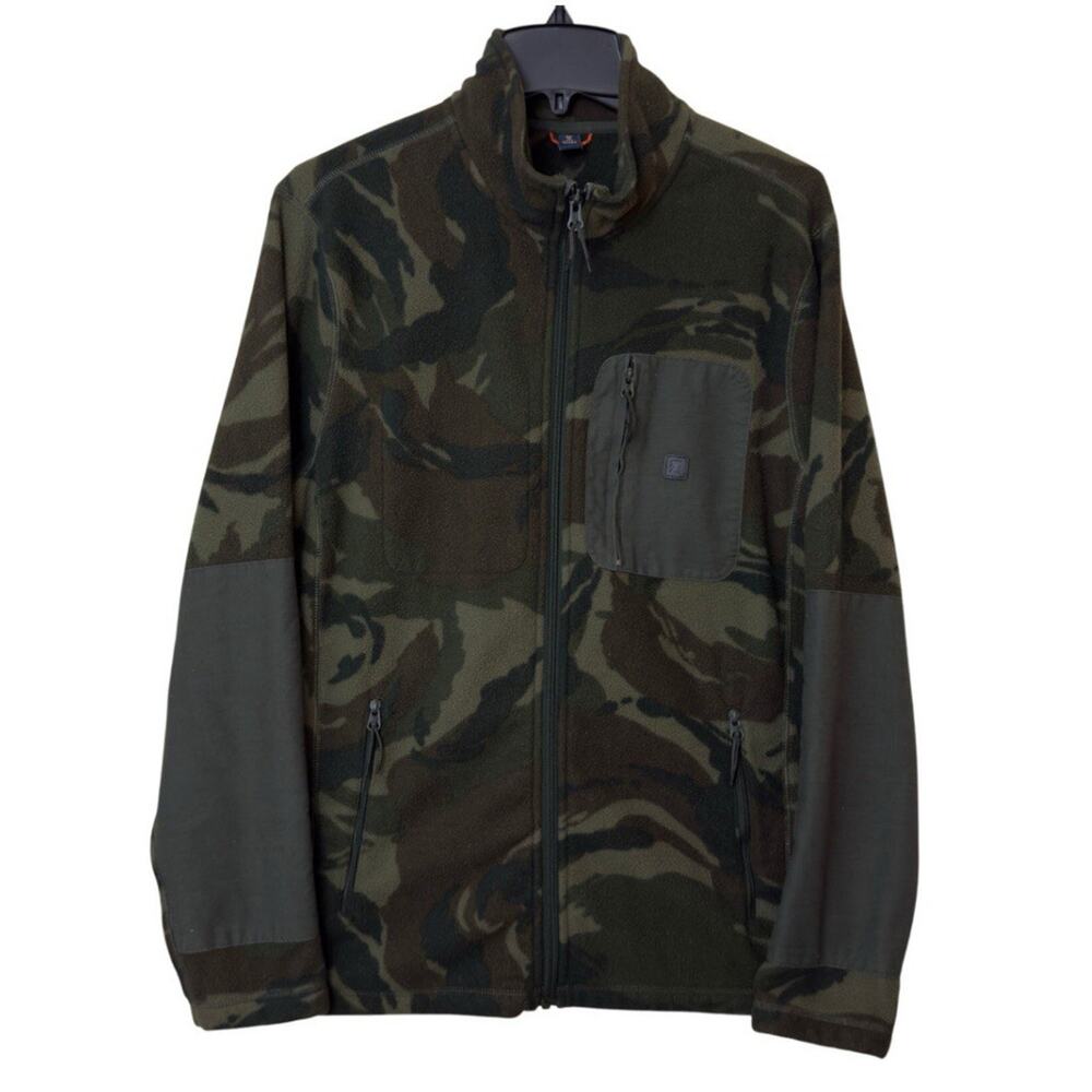 Roark Fleece Jacket Mens M Green Camo Landfall Outdoor Hiking Gorpcore Huckberry